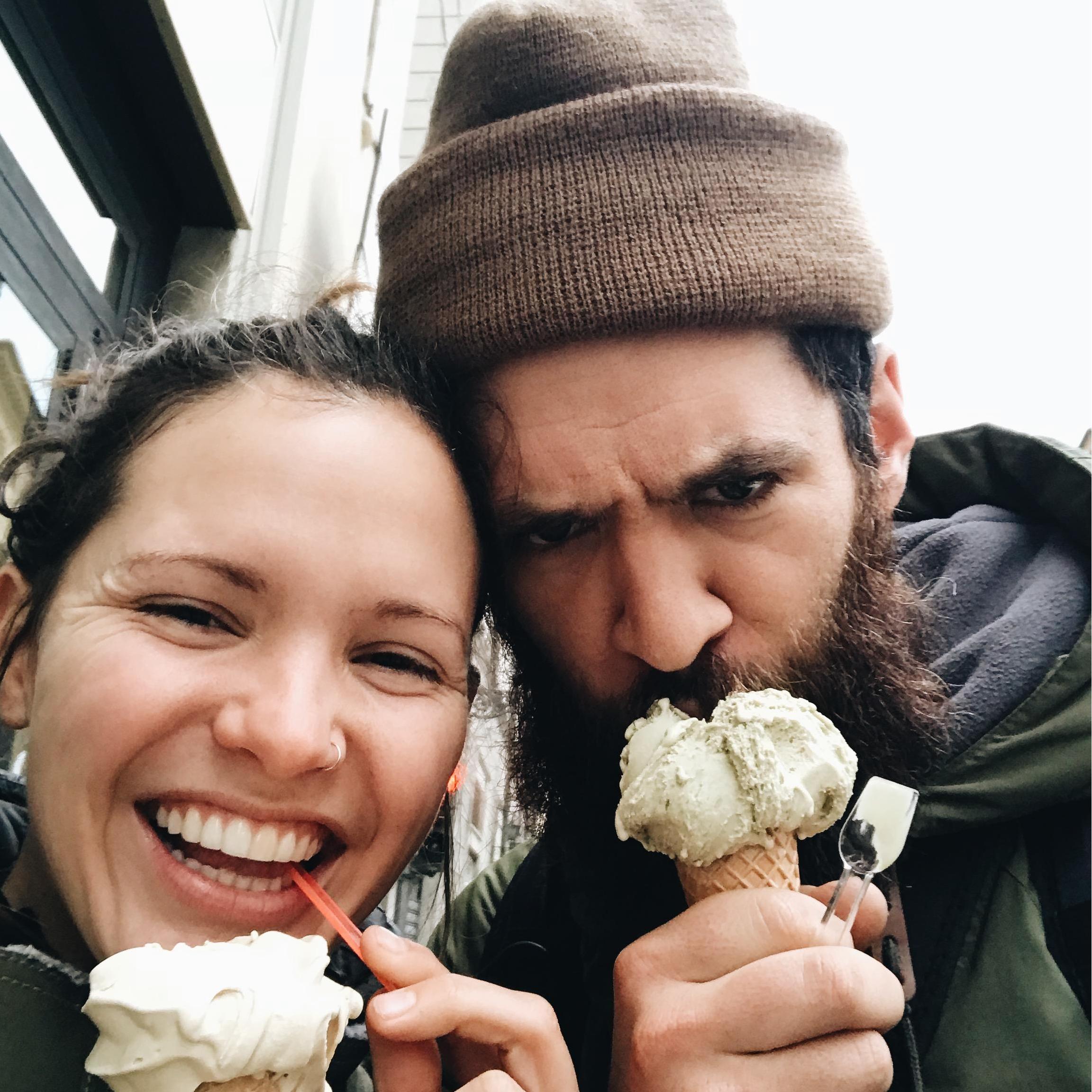 When we first met, eating gelato in Florence