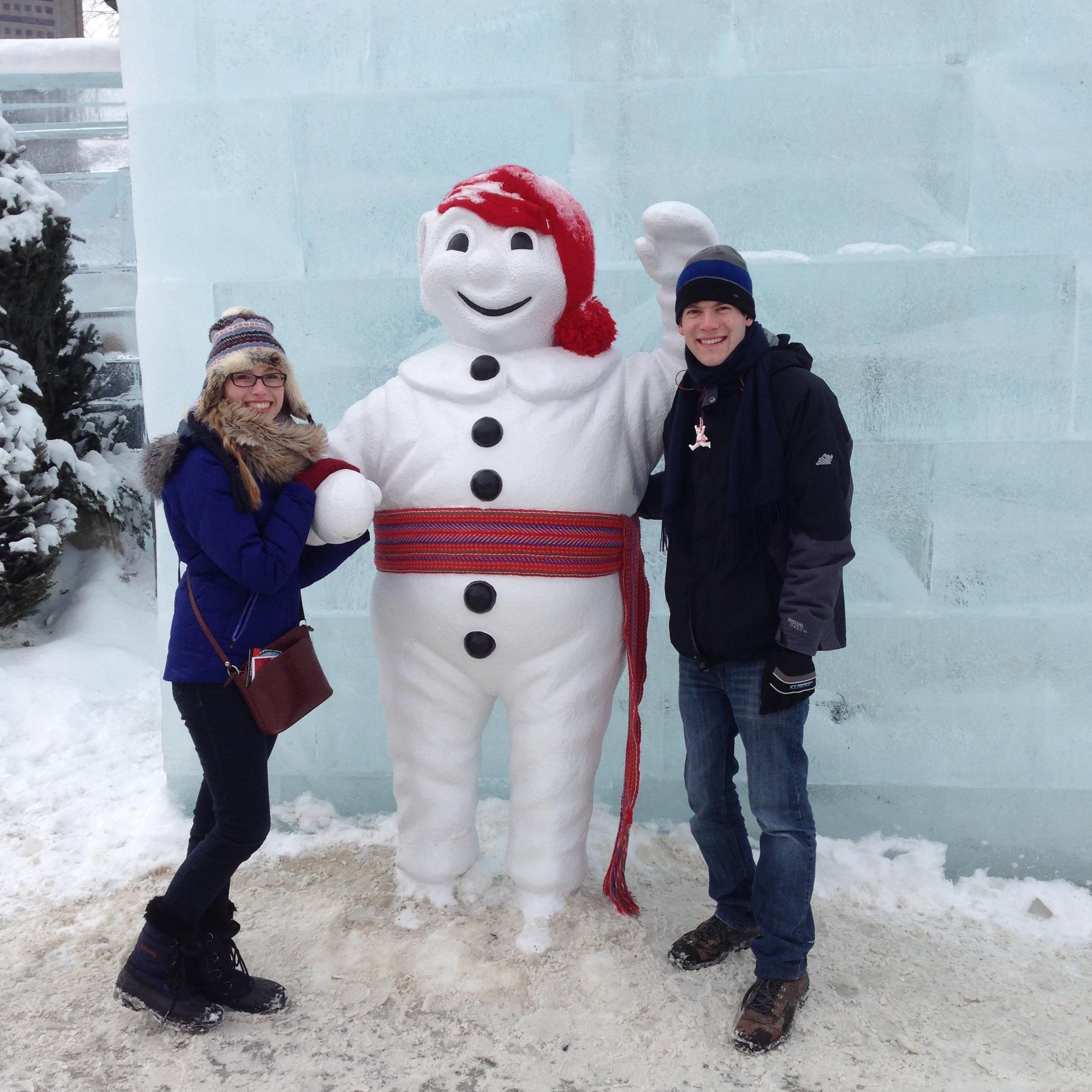 At the Quebec Winter Carnival