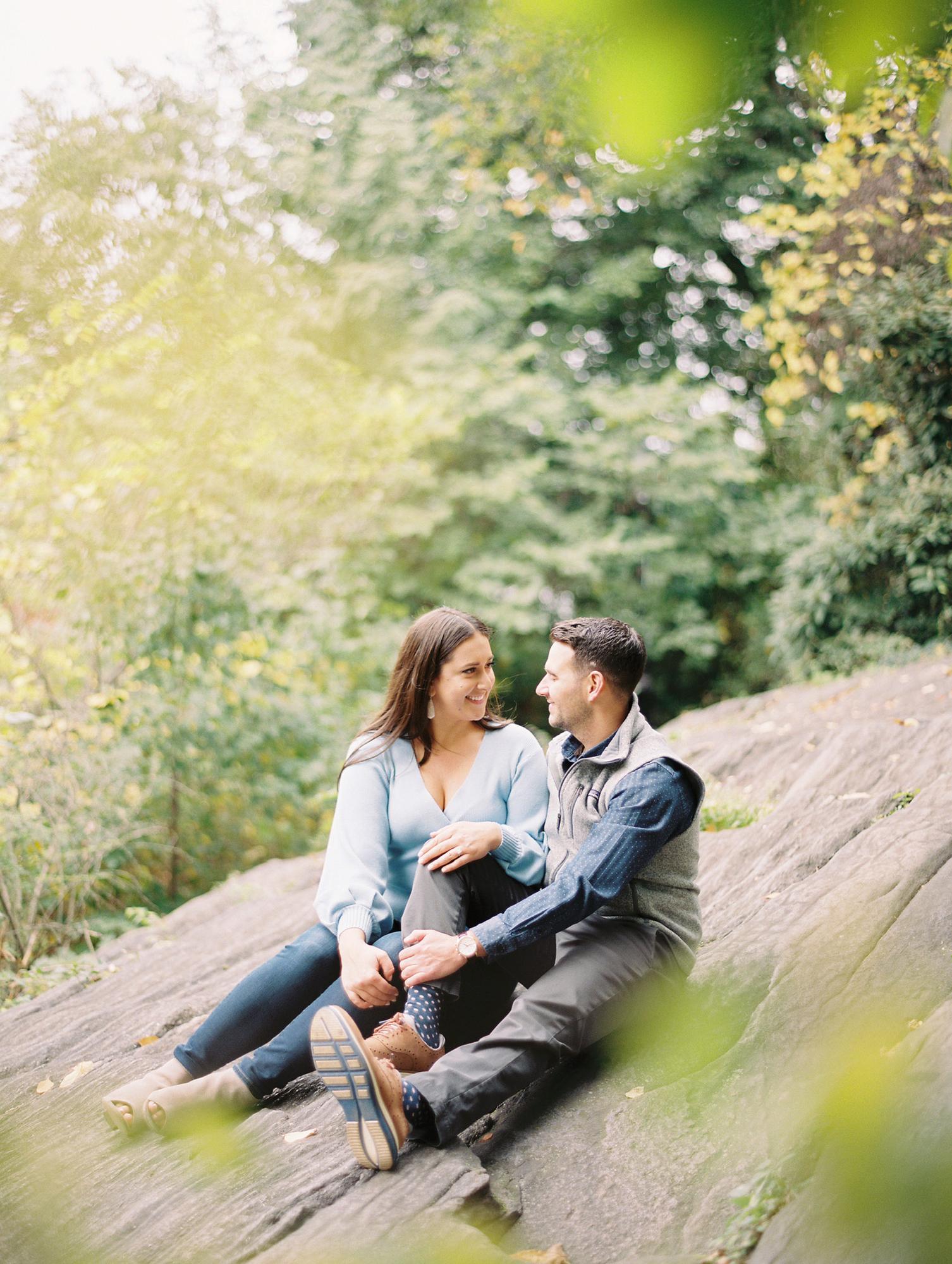 Engagement photos in Central Park 2021