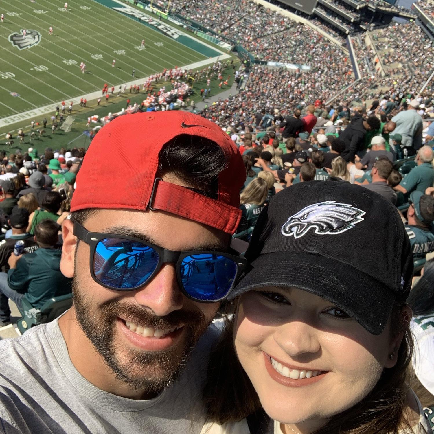 Michaella’s first Eagles game, October 2021