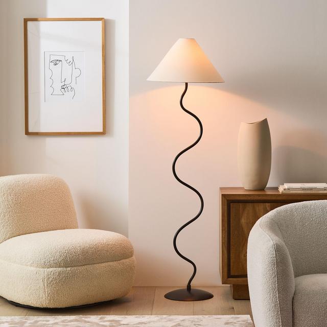 Zigzag Floor Lamp Dark Bronze 64"