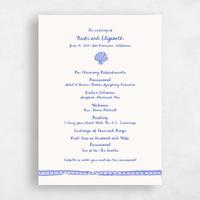 Blue Wedding Program - Tenger
