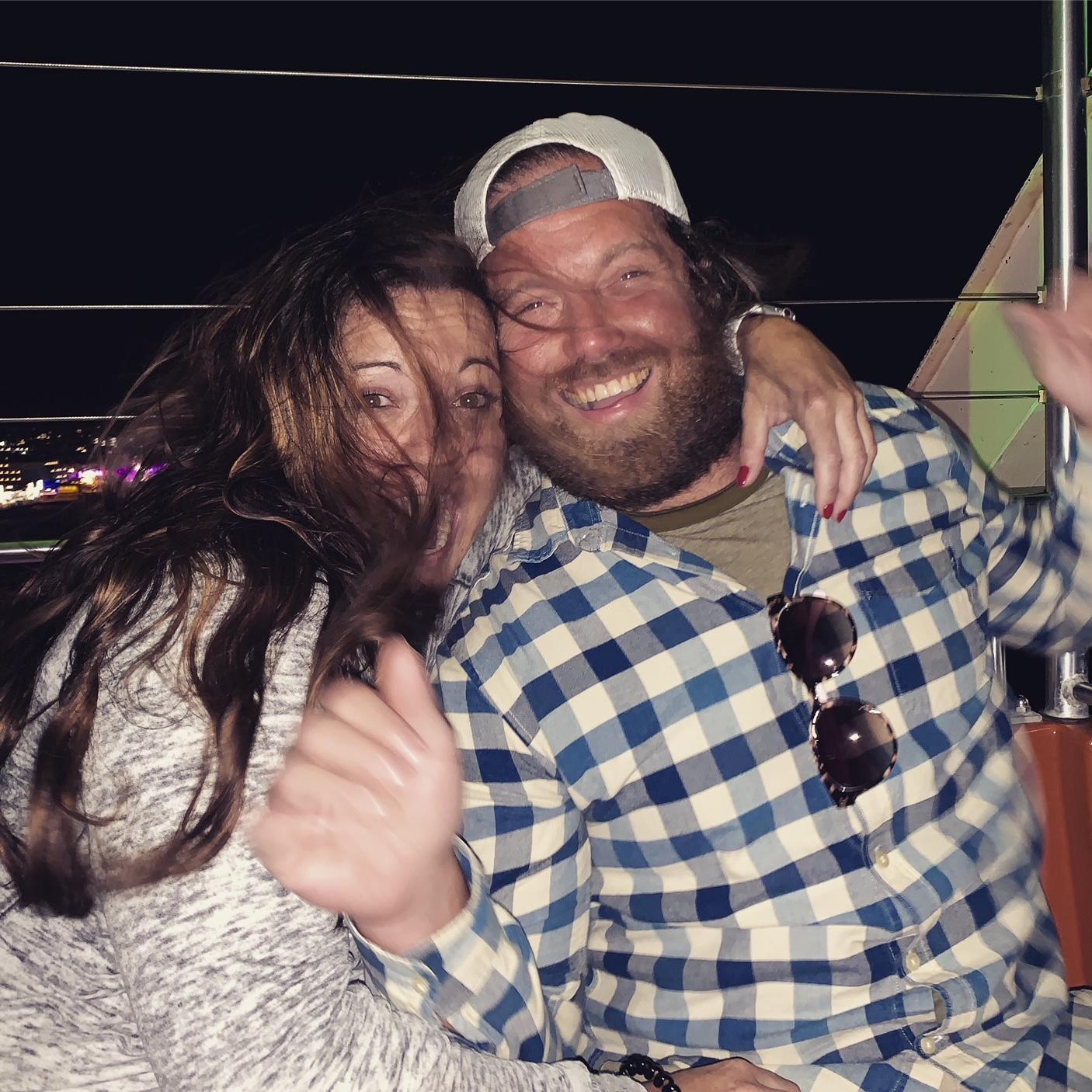 A late night Ferris Wheel ride on the beach at Wildwood, Jersey Shore!