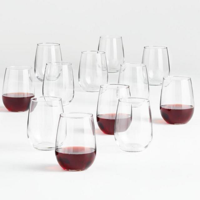 Party of 12 Stemless Wine Glasses