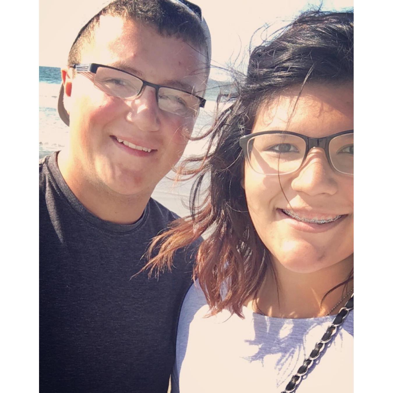 Cassie's first time to CA and to the beach!