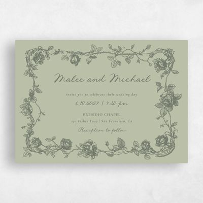 Green Landscape Wedding Invitation - Spina Landscape