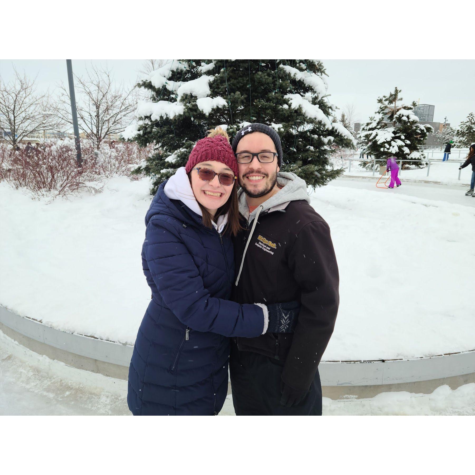 Ice skating date in Maple Grove