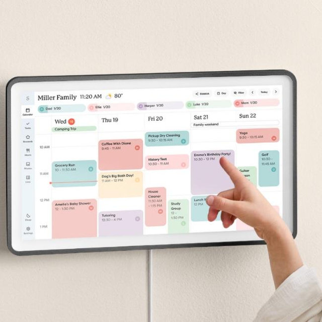 Skylight Calendar | 15” Smart Calendar | Shadow Box with Plus Plan