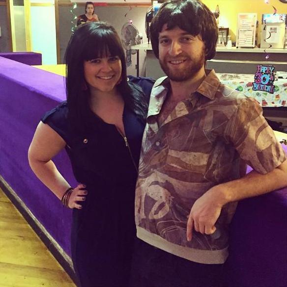 Our friend, Sheri's, themed roller skating birthday bash - and the only time you'll see Drew with a full head of hair!