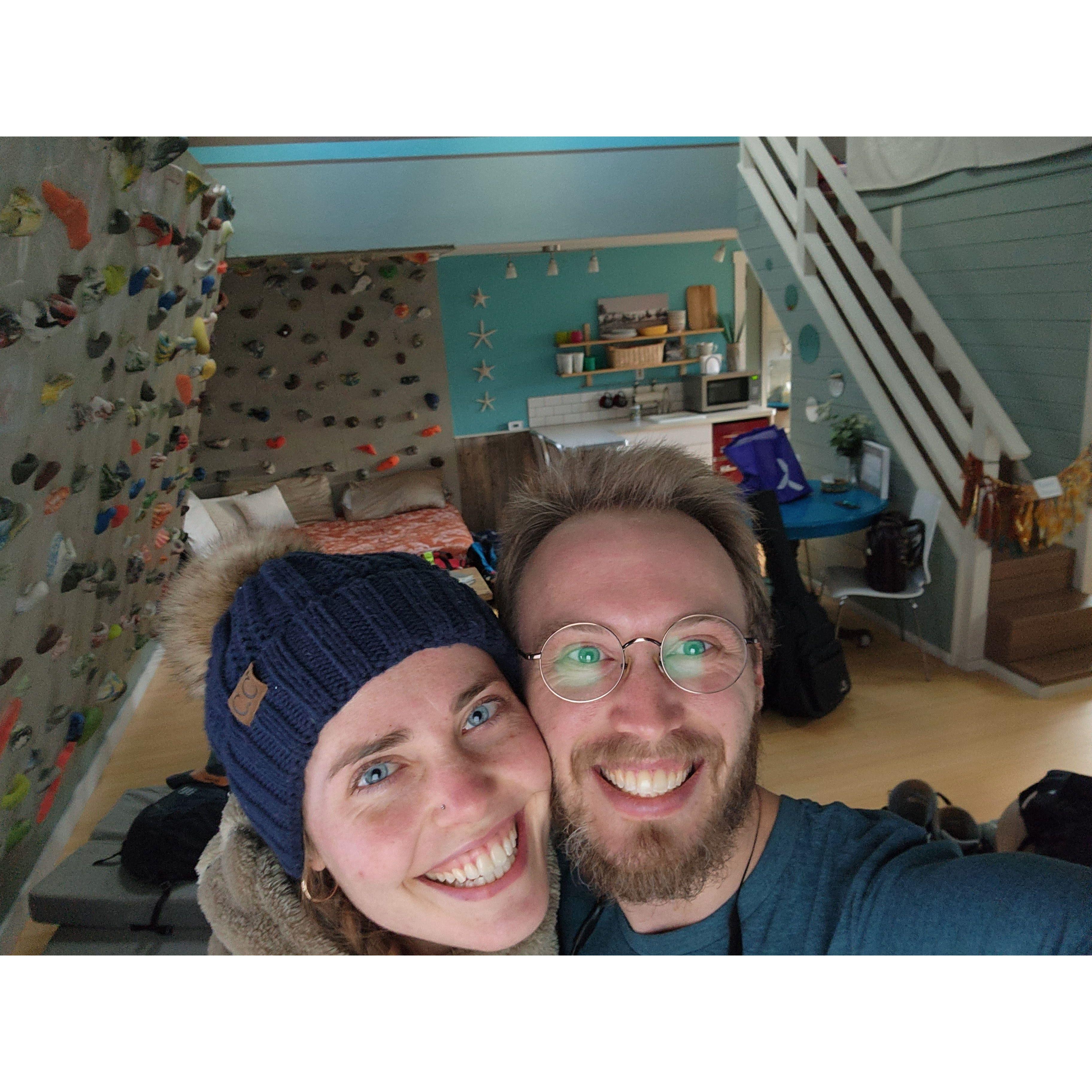 Jan 17: Air BNB with a climbing wall in the living room?! Only in Buena Vista.