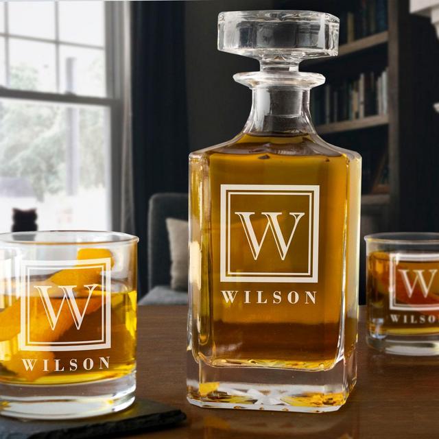 Whiskey Decanter Set With Glasses /...