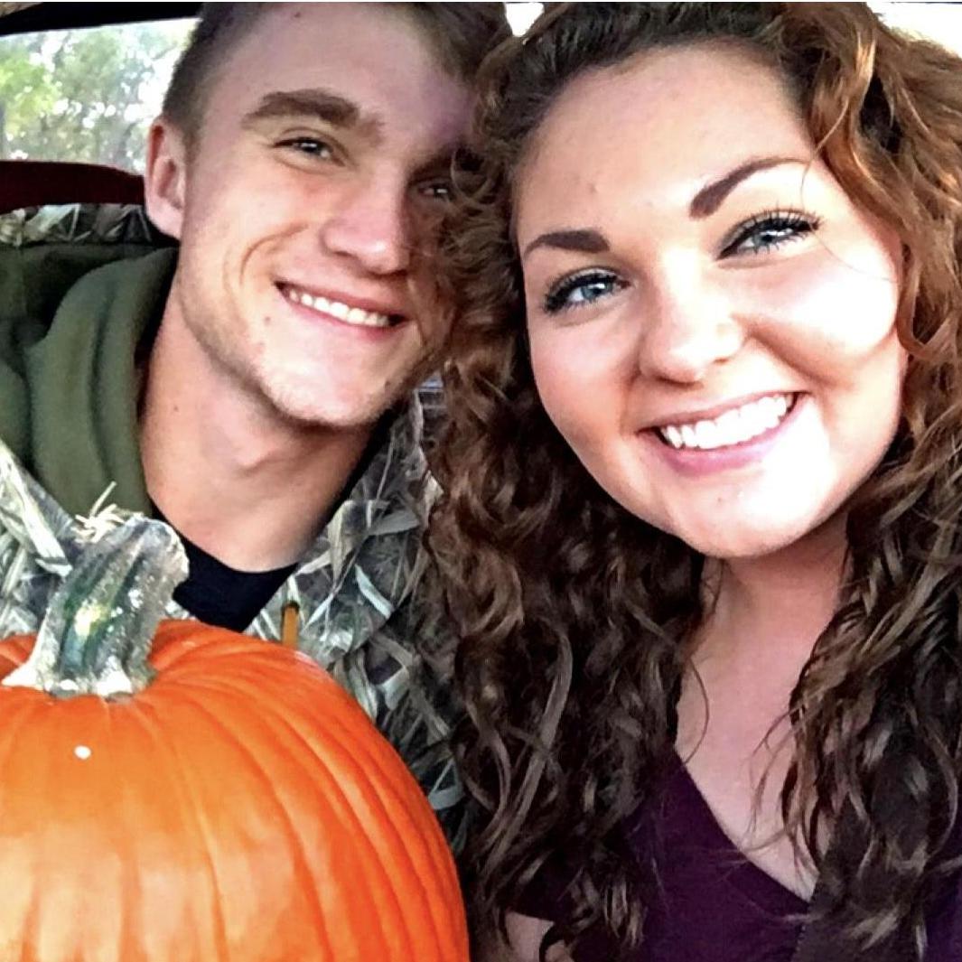 Their first time carving pumpkins together... Lindsey's favorite fall activity! -October 2016