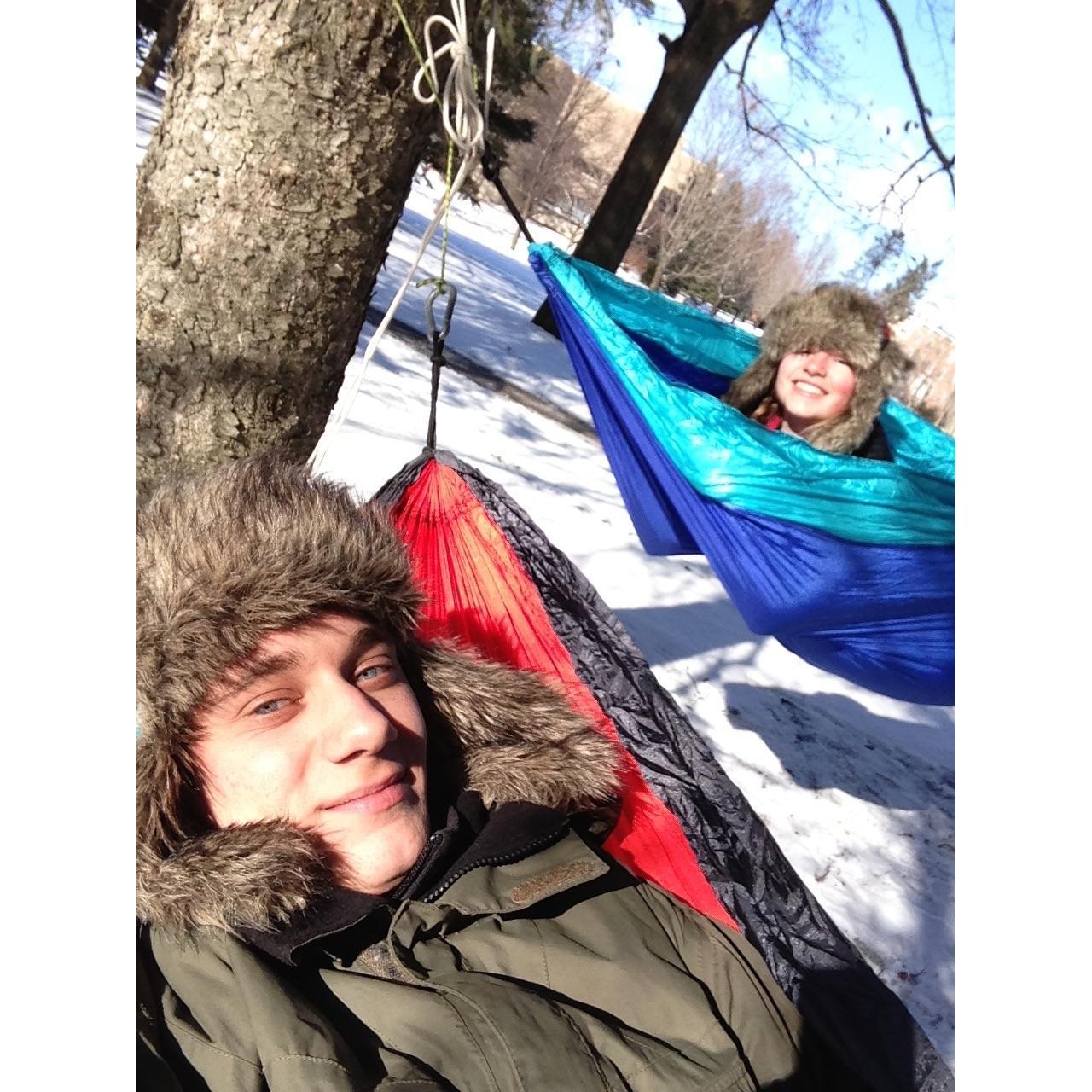 Chilling and hanging out at St. Lawrence