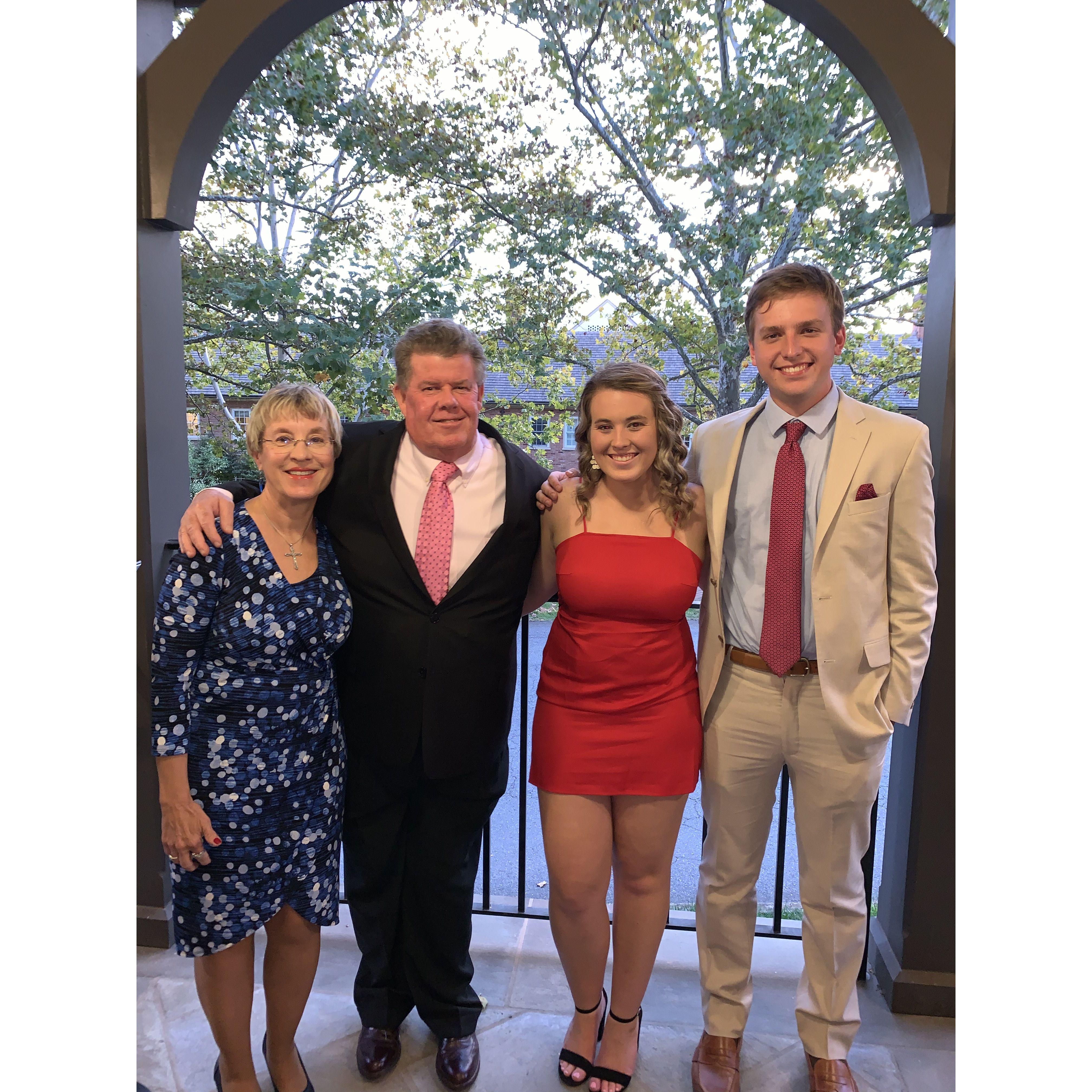 Eli's first night out with the Query family - at ADPi Parent's Formal 2019