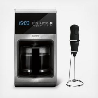 Coffee One 10-Cup Filter Coffee Maker With Fomini High-Speed Hand Milk Frother