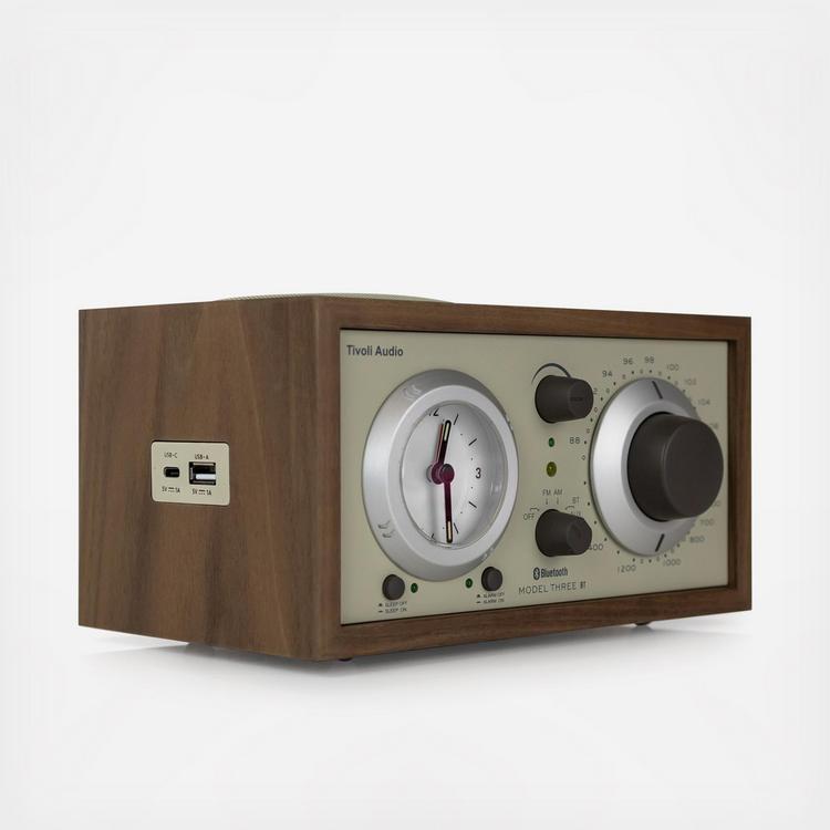 Tivoli Audio, Model Three Bluetooth Clock Radio with USB | Zola