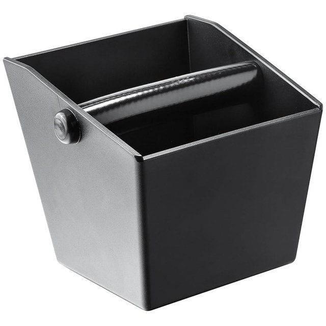 Espresso Knock Box Non-Slip Coffee Knock Box Espresso Accessories Knock Box Espresso With Removable Knock Bar (Black)