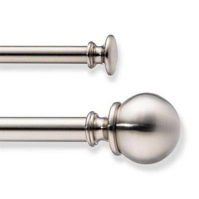 66"-120" Double Rod Ball Brushed Nickel - Threshold™