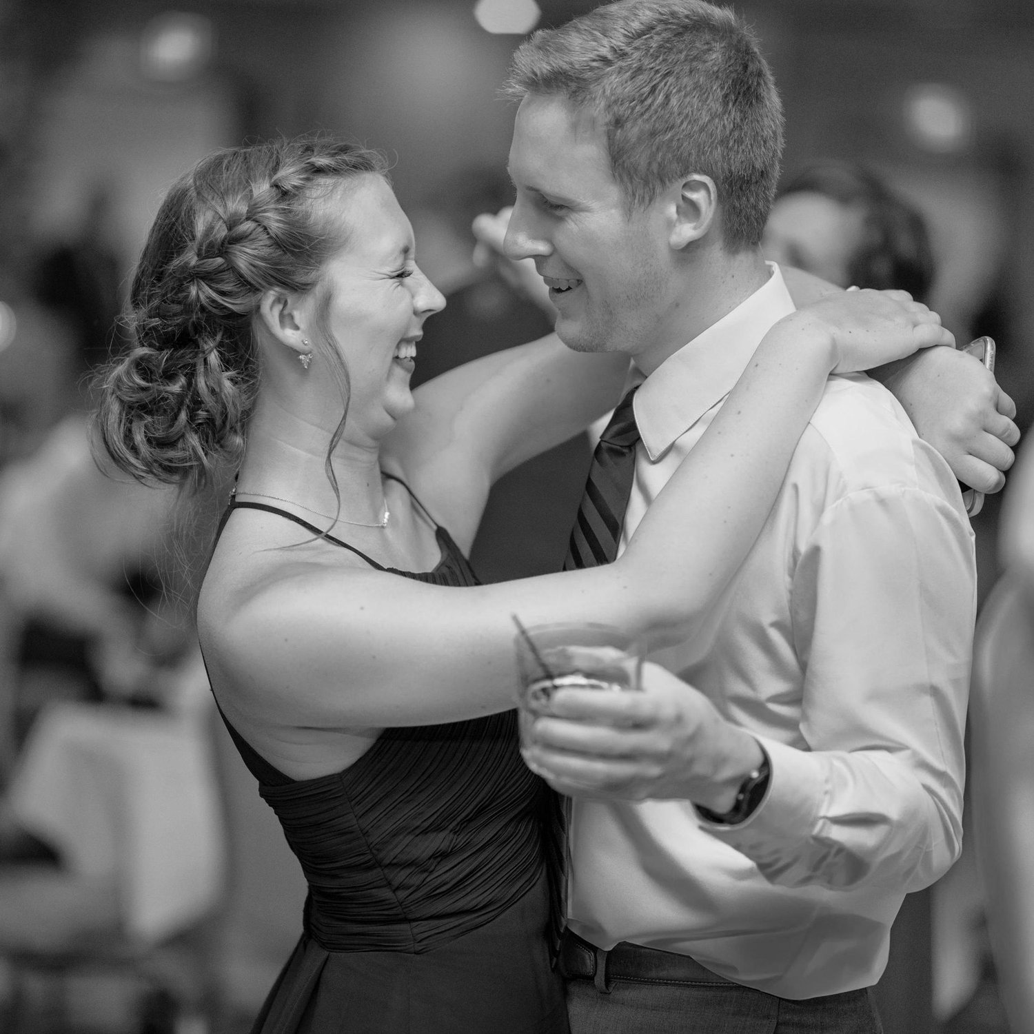 Us dancing the night away at our friends, Holly and Johnny's wedding!