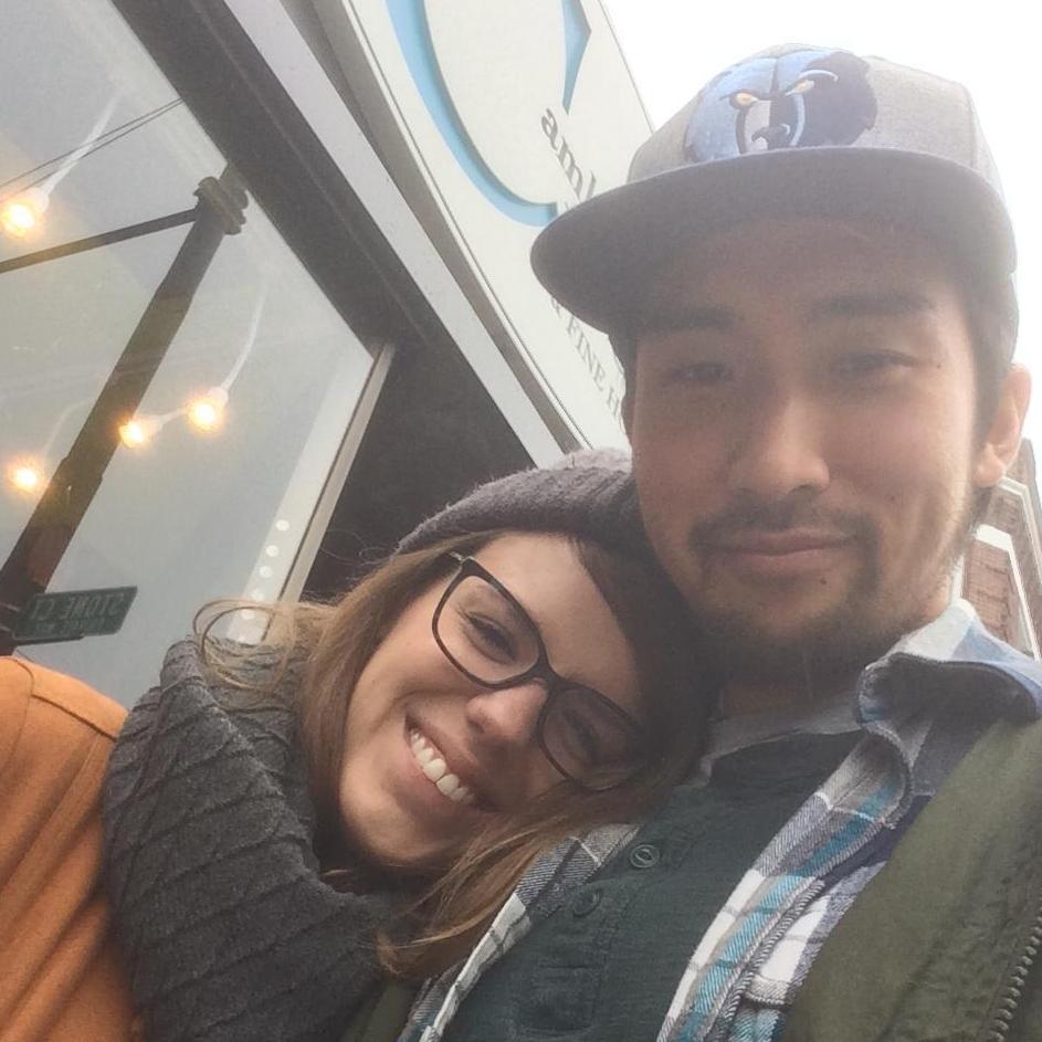 A selfie we took before going to play frisbee golf. Sarah is a huge frisbee golf fan. Or, as our friend Sam would say, she likes to "bang chains".