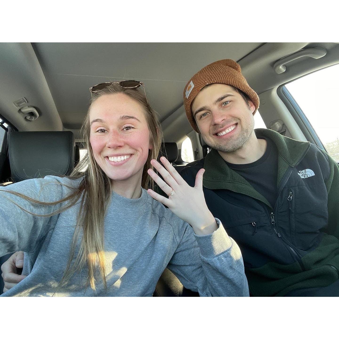 RIght after our hike where Andy asked Danielle to be his wife <3