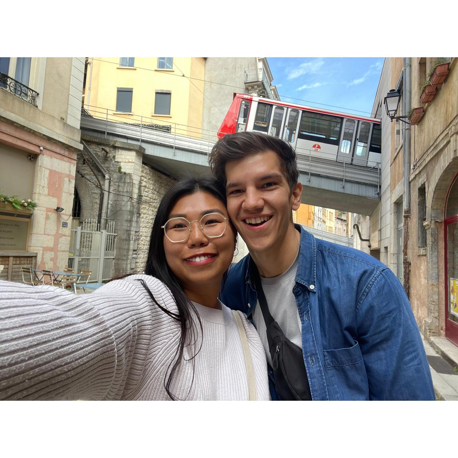 Enjoying our time in Lyon together