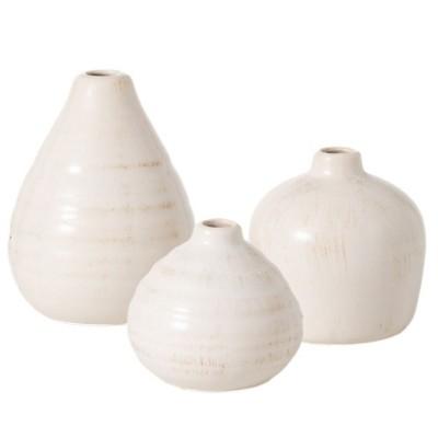 Sullivans Set of 3 Small Round Vases 6"H, 4.5"H, & 3.75"H Multicolored