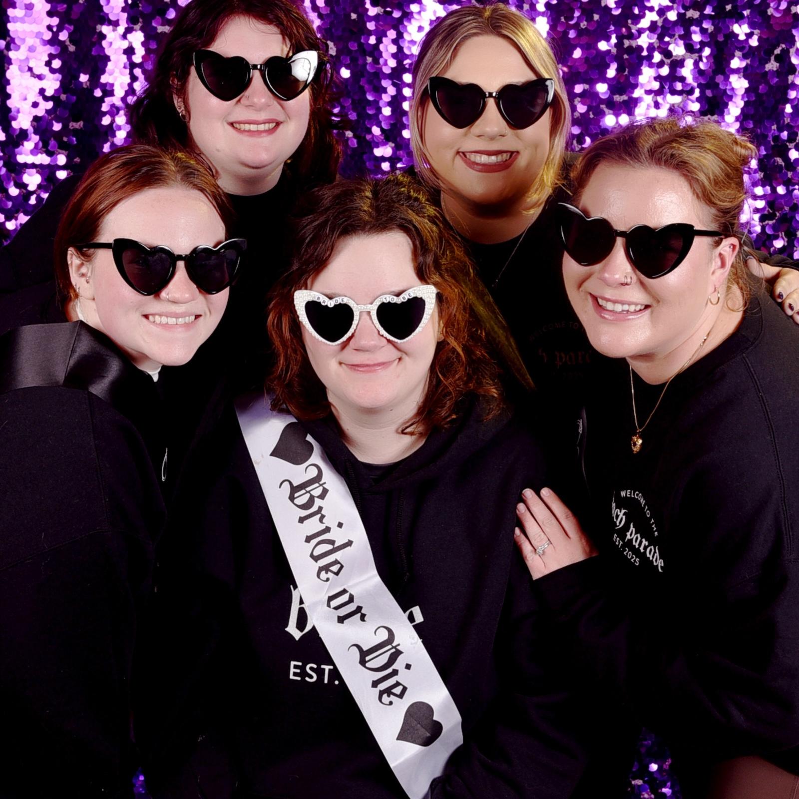 The bachelorette squad. Til death do us party. 🖤