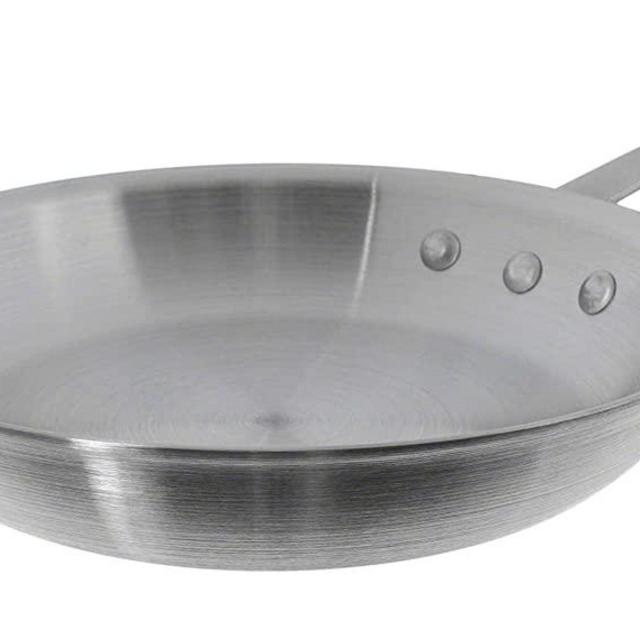 10 Inch Natural Finish Aluminum Frying Pan, Fry Pan, Commercial Grade - NSF Certified