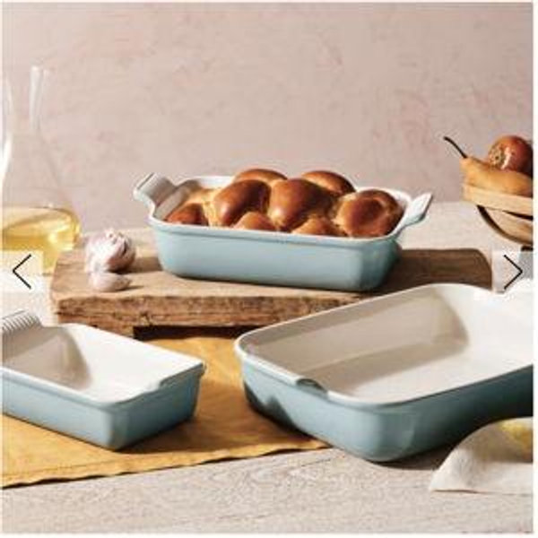 Heritage 3-Piece Rectangular Baking Dish Set in Sea Salt