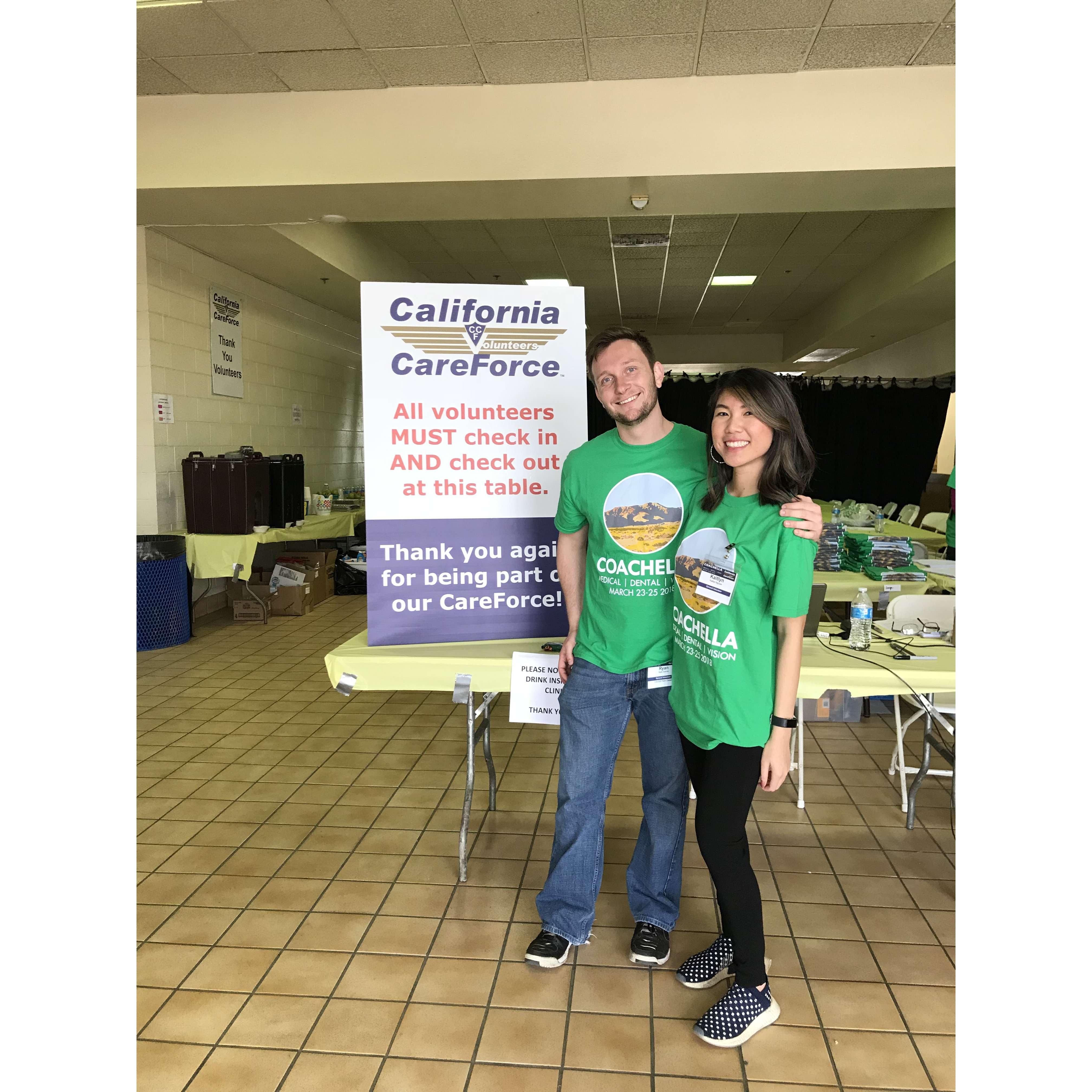 Ryan and Kaitlyn drove 140 miles to Coachella to volunteer for one of the healthcare events.