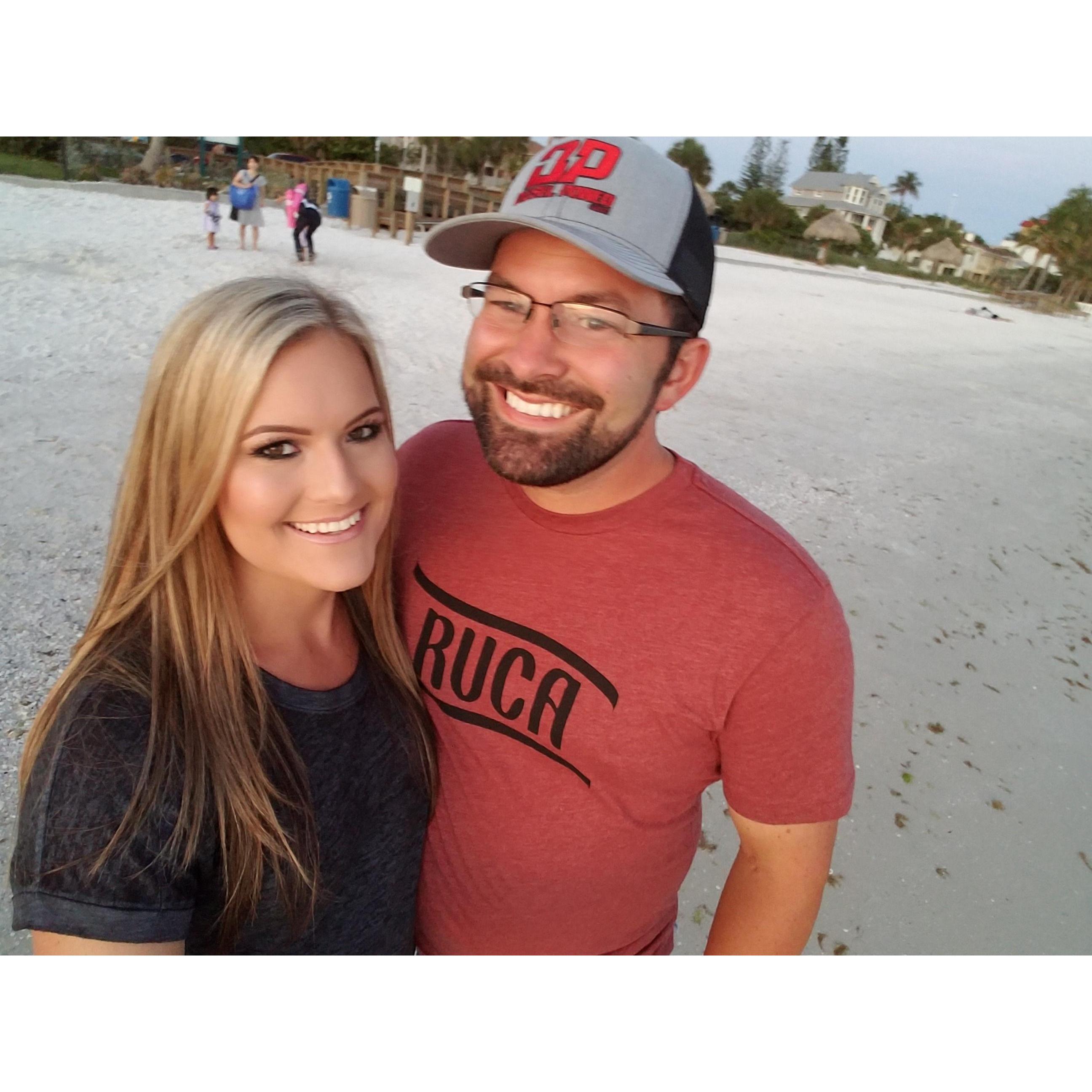 Our first Florida beach sunset.