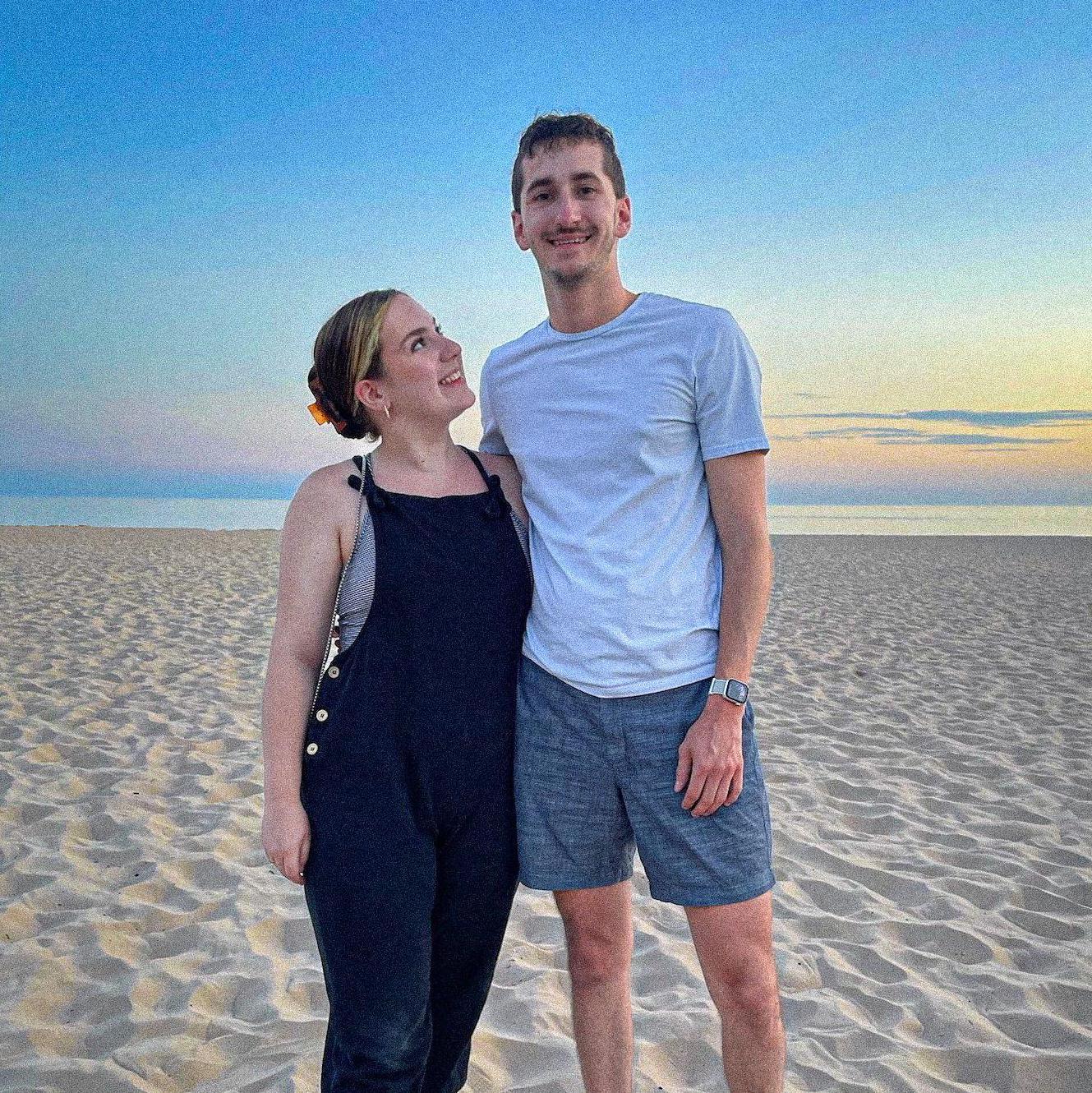 Meet me in Muskegon! Despite Matt's distaste for Michigan, these two love a good sunset on the lake (and posing for the camera).