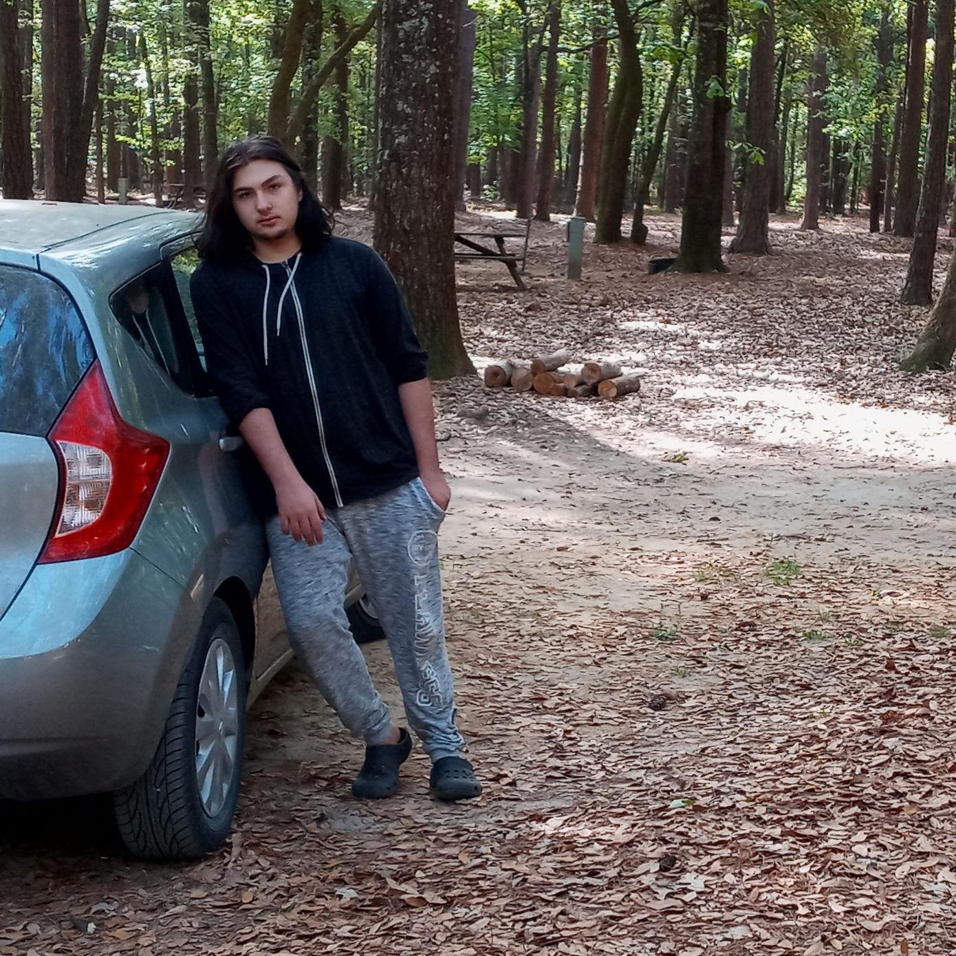 The first time we went camping together, just the two of us, we forgot to take any pictures until after the car was packed to leave. This was the only photo we got.