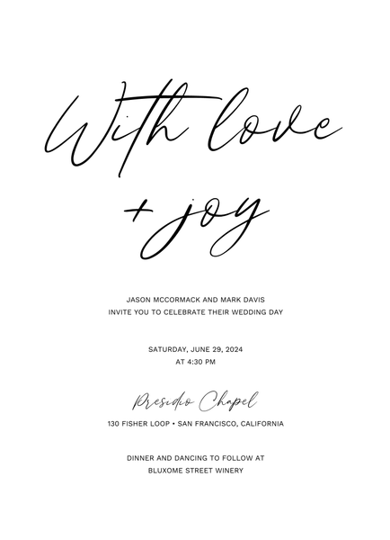 Nahomi Classic | White | Zola Wedding Invitations