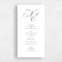 White Wedding Menu - Thorn