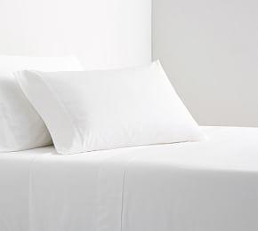 700-Thread-Count Cotton Sheet Set - White/Queen