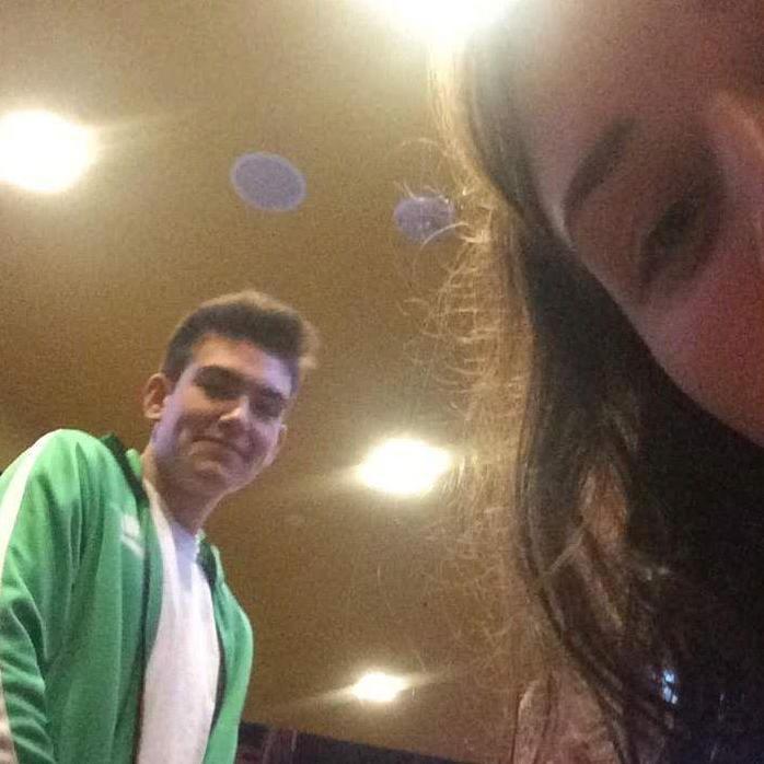 But Sarah came crawling back. Sneaky selfie from one of our first dates at Buffalo Wild Wings - October 22, 2016