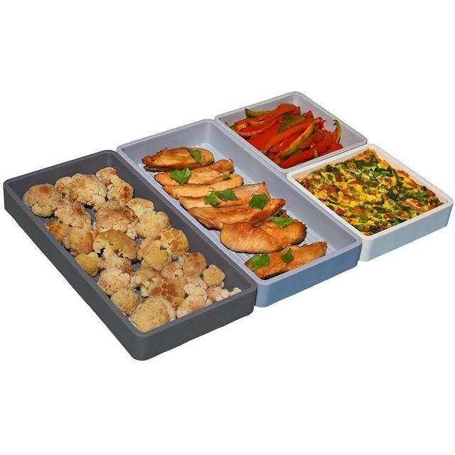 Sandunes Silicone Sheet Pan Divider - Easy to Clean Nonstick Baking Sheet for Cooking - Silicone Baking Trays for Oven & Air Fryer - Baking Pans Set for Kitchen - BPA-free Baking Pan Organizer