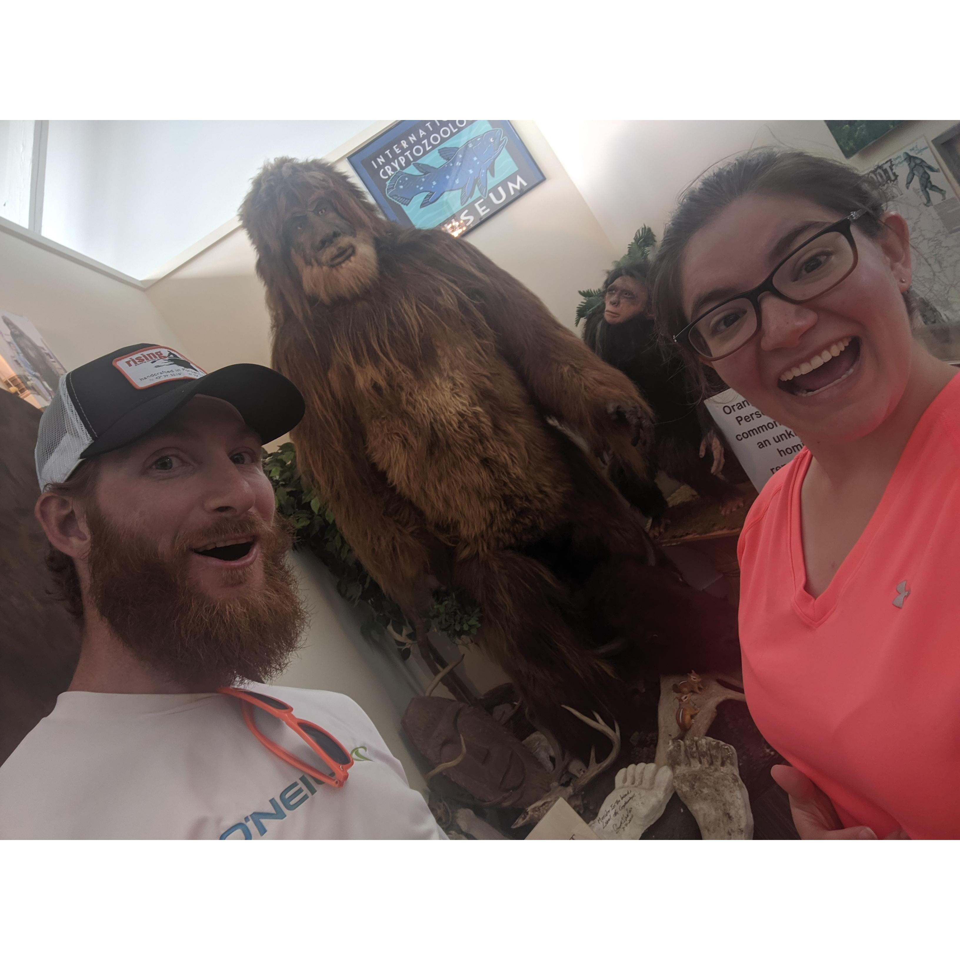 Quick detour to the International Cryptozoology Museum in Portland, Maine. We found Big Foot!