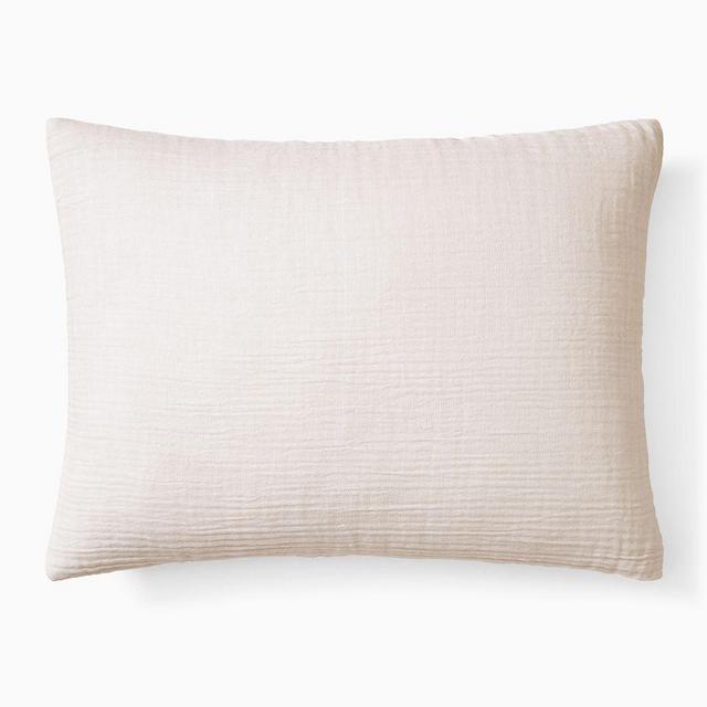 Dreamy Cotton Gauze Duvet, Standard Sham, Sand Melange
