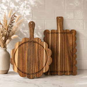 Wood Scalloped Cutting Board, Decorative Cutting Boards