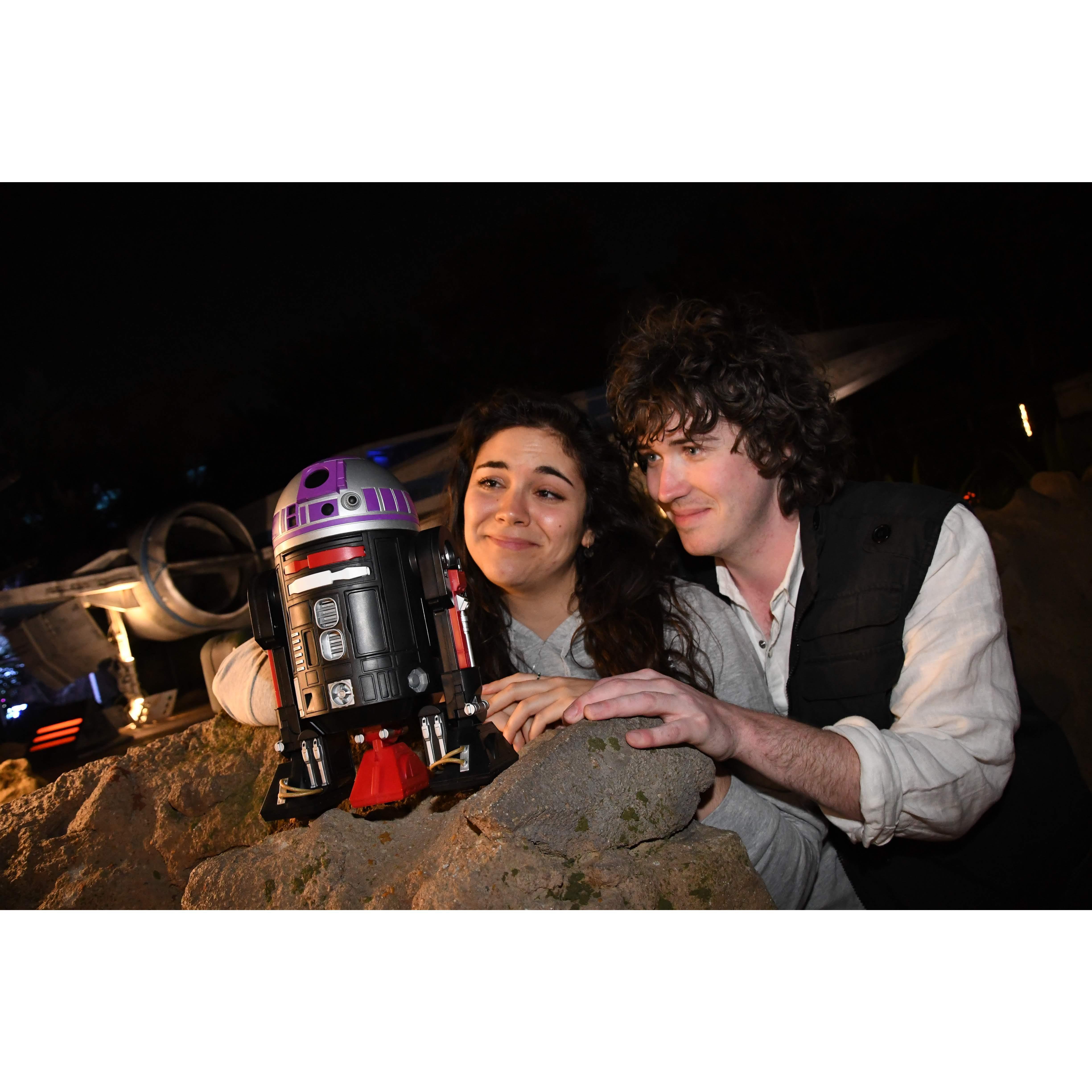 We got to build our very own droid in Disney World- at Galaxy's Edge.