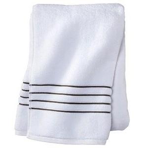Bath Sheet White/Gray Stripe - Fieldcrest™