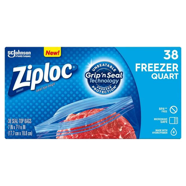 Ziploc Quart Freezer Bags - 38ct