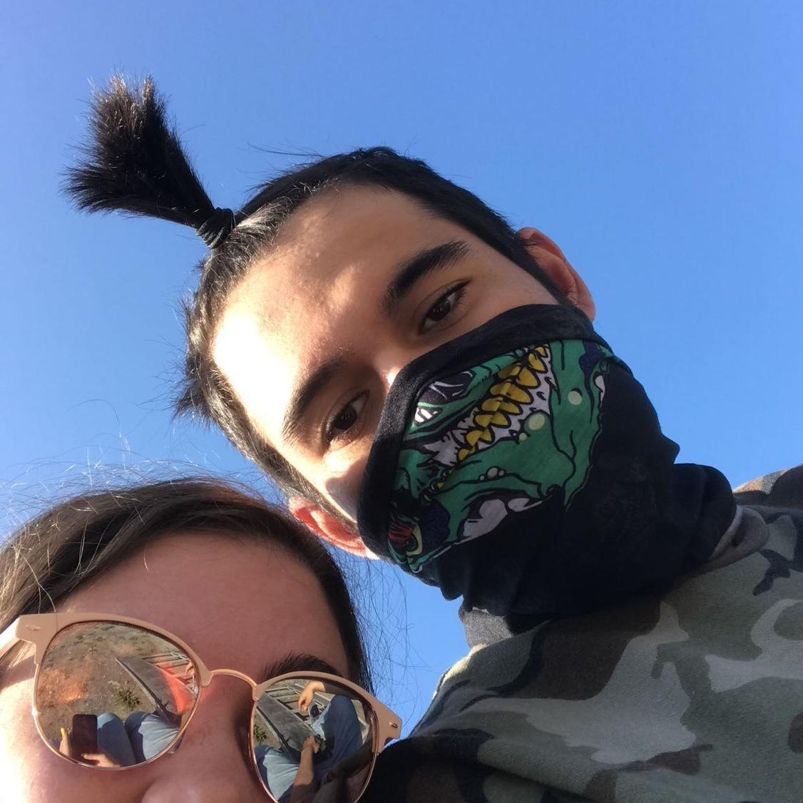 Camping and riding ATVs in Alaska when we started dating