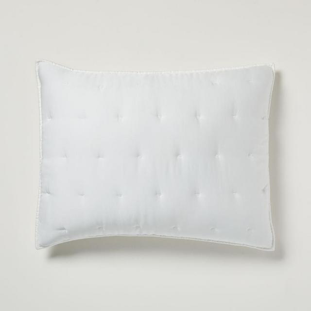 TENCEL™ Crescent Stitch Quilt, Standard Sham, Stone White