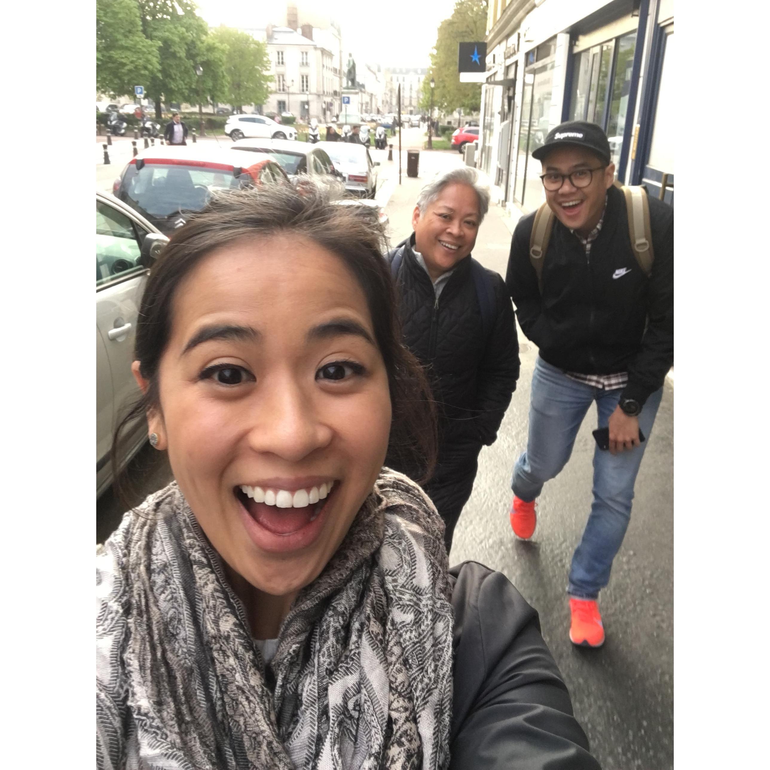 Paris. Right before we went biking through Versailles!