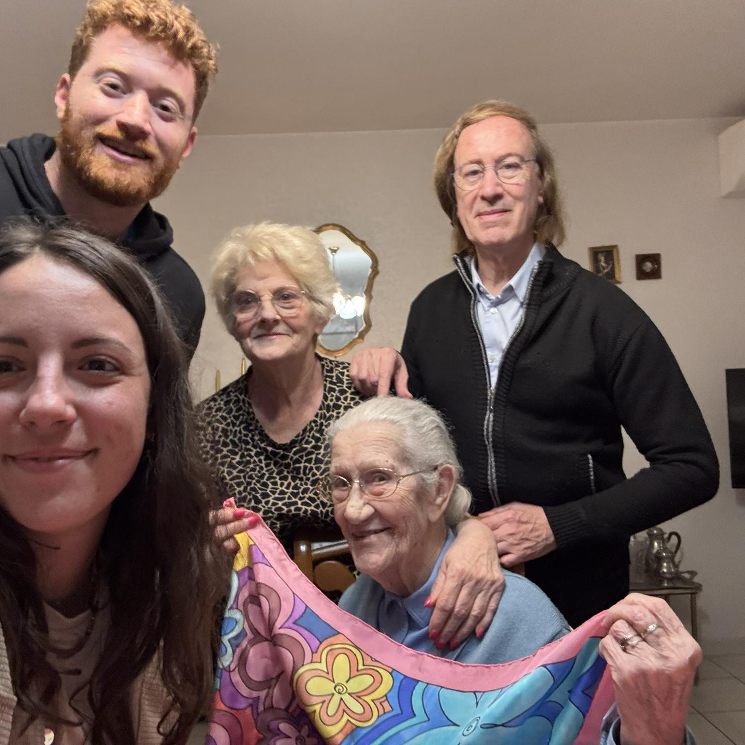 Went to visit Audélia’s great grandma in Montpellier. She only spoke in French to Doug. They played « Devine Tête » and everybody won because no one understood each other !