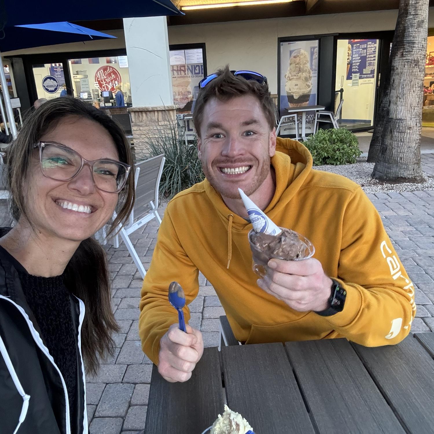 January 2024:
Enjoying one of our favorite treats - Ice Cream